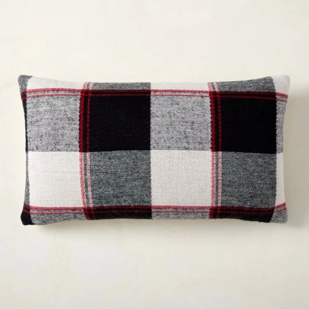 west elm | buffalo plaid pillow cover NWT